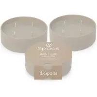 Spaas Glow Geurkaars in glas - Set van 3 kaarsen - Katoenbloesem en Muskus - circa 20u - Mindful Morning