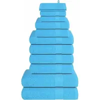 vidaXL 12-delige Handdoekenset 360 g/m² 100% katoen turquoise