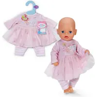 Baby Born Poppenkleding - Jurk/Broek - 36 cm - Roze - - OneSize - Poppenkleding