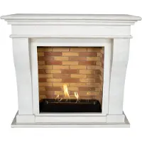 Xaralyn Bio-ethanol haard - Kreta BST-SWP - wit gepolijst natuursteen - 3 KW verwarming - haardombouw inclusief inbouwhaard - schouw