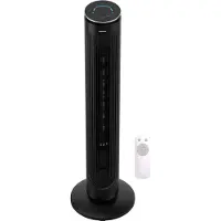 Auronic Torenventilator - Vloerventilator - Luchtkoeler - Ventilator Staand - 105 CM - 5 Snelheden - Met Afstandsbediening - Stille Ventilator - Fan - 45 dB - Zwart