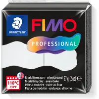 Fimo professional - ovenhardende boetseerklei - blok 57 gr - wit