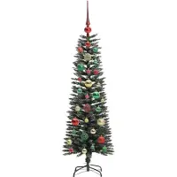 vidaXL Kunstkerstboom met 150 LED Groen 120 cm PVC en Plastic en Staal