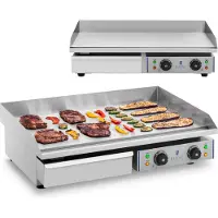 Royal Catering Elektrische bakplaat 72,5 cm - glad - 2 x 2,2 kW