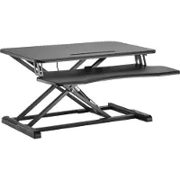 Equip ERGO beeldschermtafel met zit-sta bank extensie zwaar 15kg, Monitorstijgers, Zwart