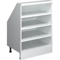 Vicco Keukenkast voor schuine wand R-Line Wit 60 cm met 4 compartimenten, Model 60683