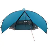vidaXL Teepee Tent voor 7 Personen 7-persoons Blauw en Grijs