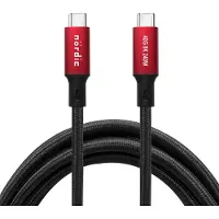 NÖRDIC USB C naar USB C - USB-C Kabels - USB4 PD3.1 240W 8K 60Hz - 40Gbps - Geschikt voor Laptop, Smartphone & Tablet - 1m - Rood