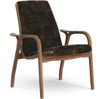 Swedese Laminett Fauteuil Walnoot geolied/schapenvacht Espresso (bruin)