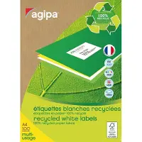 Agipa Herbruikbare multifunctionele etiketten, 210 x 297 mm, wit