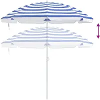 vidaXL Tuinparasol 240 cm 170T polyester Blauw en Wit