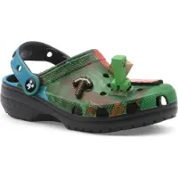 Crocs Open schoenen 'Minecraft' lichtblauw / bruin / groen / offwhite