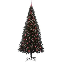 vidaXL Kerstboom Zwart 210 cm PVC