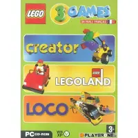 Coffret LEGO : 3 Jeux Creator + Legoland + Loco : PC DVD ROM , FR