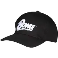 David Bowie Cap - High Build Logo - zwart - Maat Standard