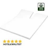 Droomtextiel Splittopper Molton Hoeslaken - 180x220cm - 100% Katoen - 60˚C wasbaar - Hoogwaardige Kwaliteit - Perfecte Pasvorm