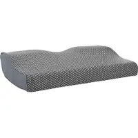 vidaXL Hoofdkussen met kussen Grijs 60 x 34 x 11 cm Polyester