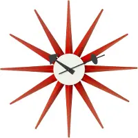 Vitra Sunburst Wandklok Red
