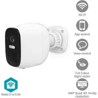 Nedis SmartLife outdoor camera met spotlight | batterijvoeding | Wi-Fi | 4MP Quad HD 1440p