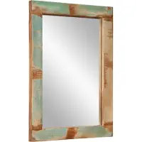 vidaXL Spiegel 70x50 cm massief gerecycled hout en glas