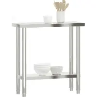 vidaXL Keukenwerktafel 82,5x30x85 cm roestvrij staal