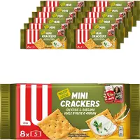 LU Mini Crackers Olijfolie & Oregano - Doos 12 x 250g - 8 Pakjes - Crackers voor bij de Borrel - Toast - Minicrackers - Ontbijt