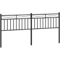 vidaXL Vervangend hoofdbord 180 cm metaal zwart