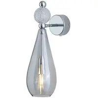 Ebb & Flow Smykke Wandlamp Smokey grey | Crystal ball | Silver E14 IP20