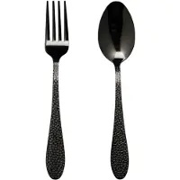 Vargen & Thor Frost Dessert Cutlery / Starter Cutlery 8 Pieces - Besteksets Roestvrijstaal Black - 60230034