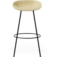 Normann Copenhagen Barstoel Mat Barstool 75 cm Black Steel Hemp