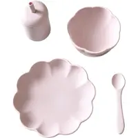 Jack o Juno Little Poppy kinderservies 4-delig Light pink