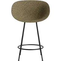 Normann Copenhagen Barstoel Mat Bar Armchair 65 cm Black Steel Seaweed