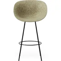 Normann Copenhagen Barstoel Mat Bar Armchair 75 cm Black Steel Seaweed