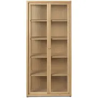 Ferm Living Reed vitrinekast 70x155 cm Natural oak