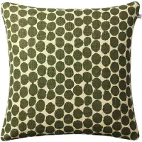 Chhatwal & Jonsson Dot Ari kussenhoes 50x50 cm Beige-cactus green