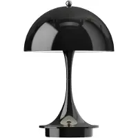 Louis Poulsen Panthella PORTABLE 160 V3, ondoorzichtig zwart 160, dimbaar, zwart, Woon-/ Eetkamer, Kunststof, Design