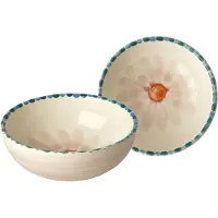 Rice Ceramic Bowl 13,4 Cm Soft Pink Flower - Serveerkommen Keramiek Lavender - CEBWL-HPFLO