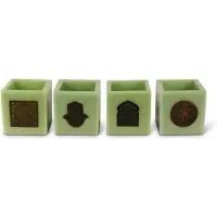 Safaary Marokkaanse kaarslichthouder Ø 12 x 12cm-vierkant patroon