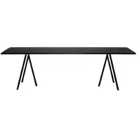HAY Tafel Loop Stand Black Powder Coated Steel Frame Black L250 x W92,5 x H74 cm