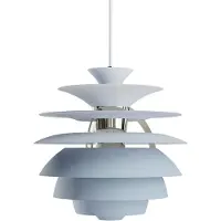 Louis Poulsen PH Snowball E27 Hanglamp Dusty blue | High lustre chrome plated
