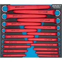 Hazet Ringsleutelset - geïsoleerd 163-543/18 - Buitentwaalfkant profiel - 18-delig - 7 – 32