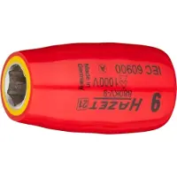 Hazet Dopsleutel · geïsoleerd 880KV-9 · 3/8 inch (10 mm) vierkant hol · Buiten-zeskant-tractieprofiel · SW 9 mm