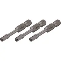 Hazet Krachttorsiebits 2204SLG-6/3 · 1/4 inch (6,3 mm) zeskant massief · Binnen-zeskant-profiel · 3-delig · SW 6 mm