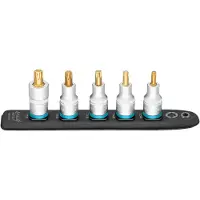 Hazet SmartRail · Flexibele kunststof opsteekstrip 992T-SR/5 · 1/2 inch (12,5 mm) vierkant hol · Binnen-TORX-profiel · 5-delig · T30 · T40 · T45 · T50 · T55