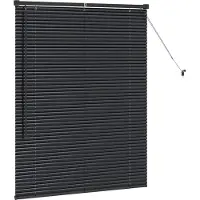 vidaXL Venetiaanse jaloezie Zwart 130 x 100 cm 25 mm Aluminium