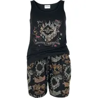 Harry Potter Pyjama - Marauder's Map - S - voor Vrouwen - zwart - Maat S