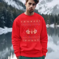 B&C Foute Kersttrui - Kleur Rood - On The Good List - Maat L - Uniseks Pasvorm - Kerstkleding voor Dames & Heren