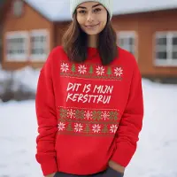 B&C Foute Kersttrui - Kleur Rood - Dit Is Mijn Kersttrui - Maat M - Uniseks Pasvorm - Kerstkleding voor Dames & Heren