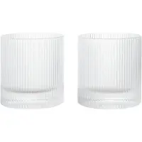 Ferm Living Tumbler Ripple Clear 250 ml (Set van 2)