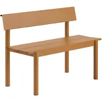 Muuto Linear Steel Zitbank met Rugleuning Burnt Orange | 110 x 34 CM | 43.3 x 15.4"